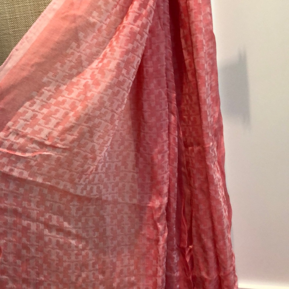 Tory Burch light weight logo scarf